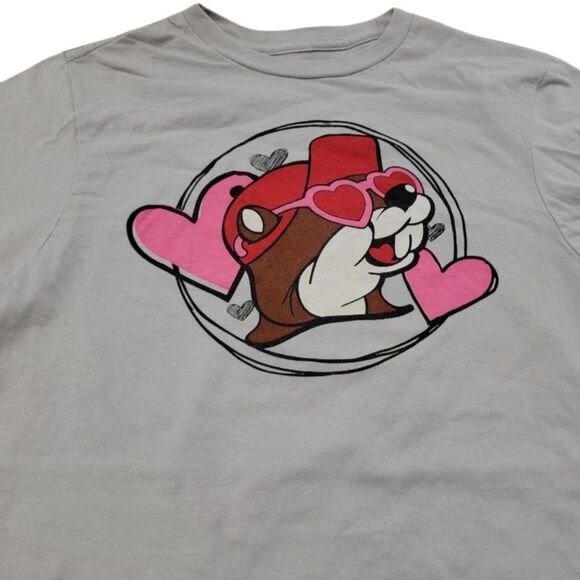 Buc-ee's Shirt Size Small "Some Buc-ee Loves Me!" Hearts Love Graphic Print Tee - Picture 3 of 7